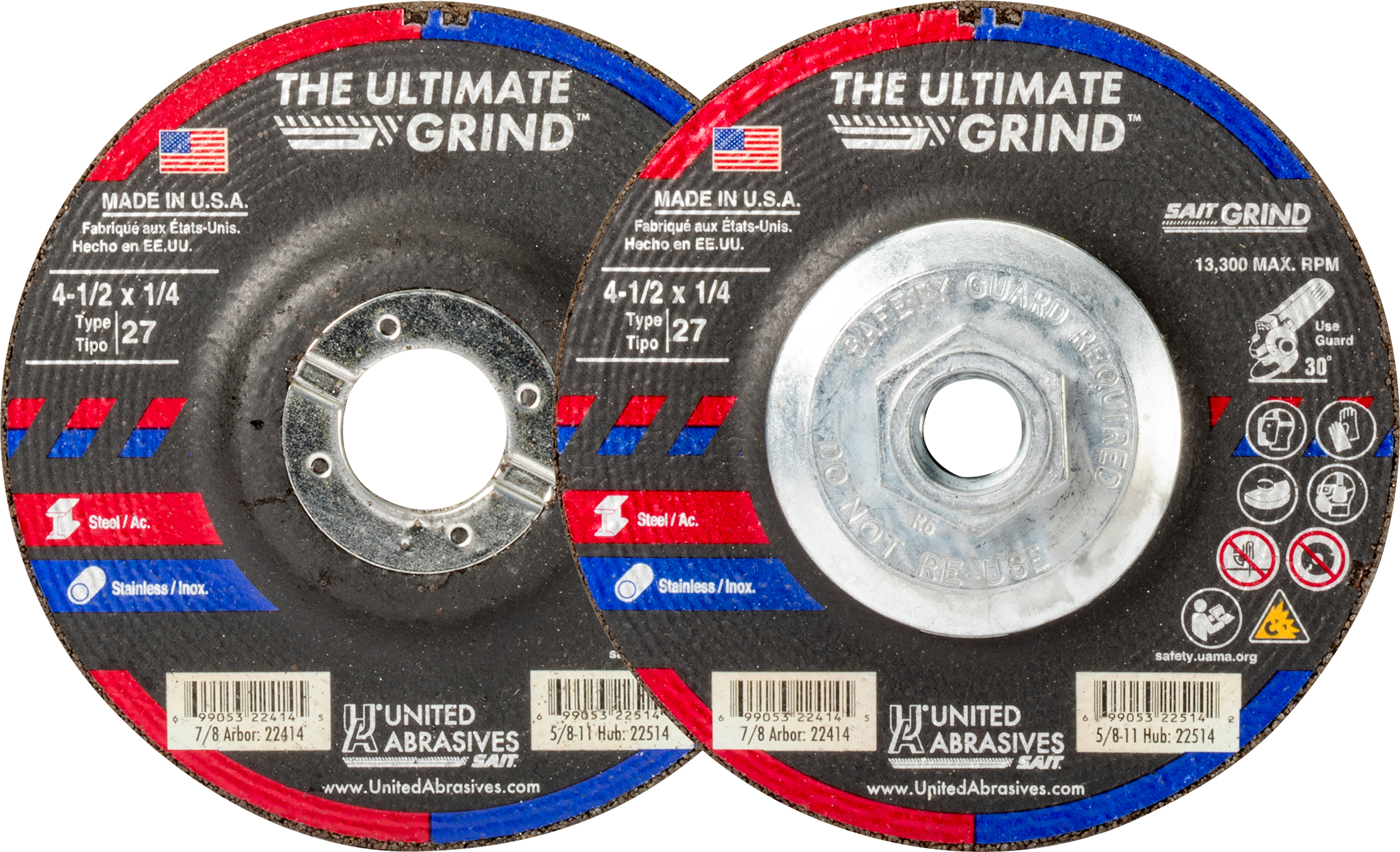 DS 4.5x1/4x7/8 ULTIMATE GRIND - Grinding Wheels